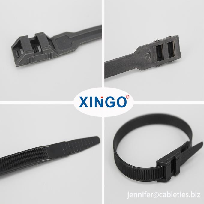 9*260mm hot sale black double locking nylon cable ties with stronger pull