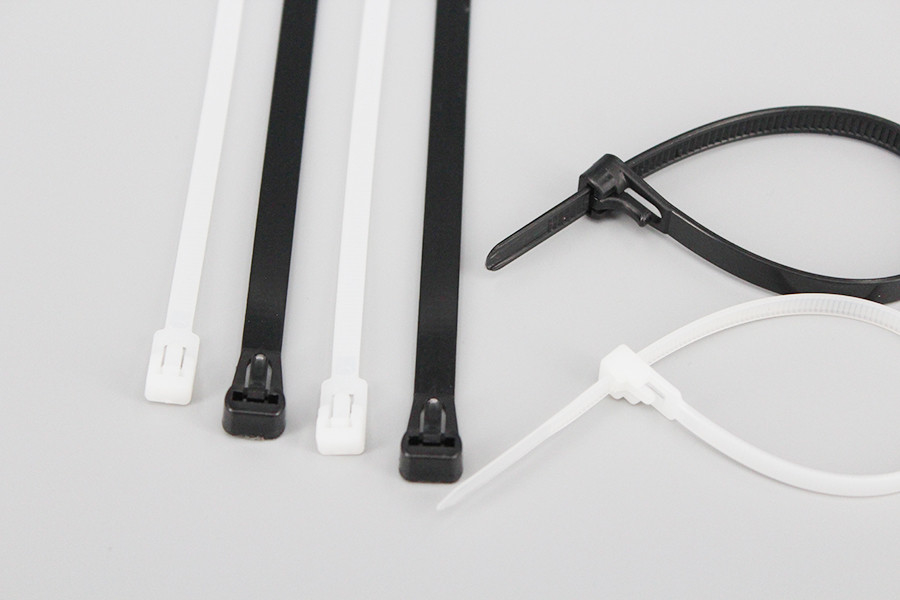 Xgs 8 250rt Mm Black And White Full Plastic Releasable Cable Ties Size Wire Bundle Zip Ties Factory