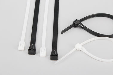 China XGS-8*250RT mm black and white full plastic releasable cable ties size wire bundle zip ties factory supplier