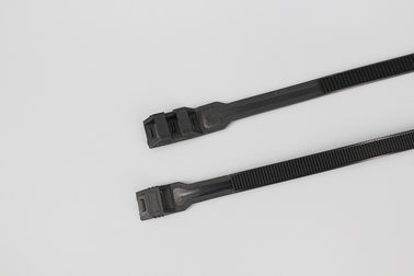 China 9*260mm Black Nylon Material strong double loop lock zip ties supplier