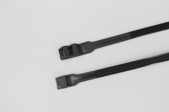 China DM-9*260mm Black Nylon Material strong double loop lock zip ties supplier