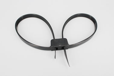 China XINGO DEMOELE Black and white Handcuffs Cable Ties With High Tensile Strength supplier