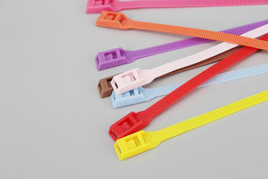 China 8*350mm red blue yellow pink orange color plastic playground equipment cable ties accessories supplier