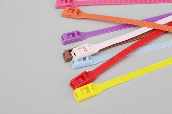 China DM-8*350mm red blue yellow pink orange color plastic playground equipment cable ties accessories supplier