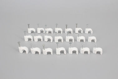 China Round PE material  natural color Cable Clip Wire and Cable Fixing Clip Plastic Clips supplier