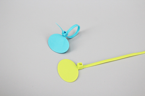 DM-3*90mm customized marker cable ties numbered chicken ties with oval board supplier