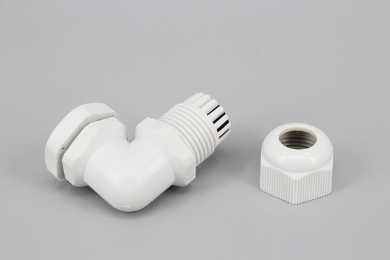 DEMOELE New Material black and grey white IP68 waterproof Nylon Right Angle Cable Glands with CE certificate supplier