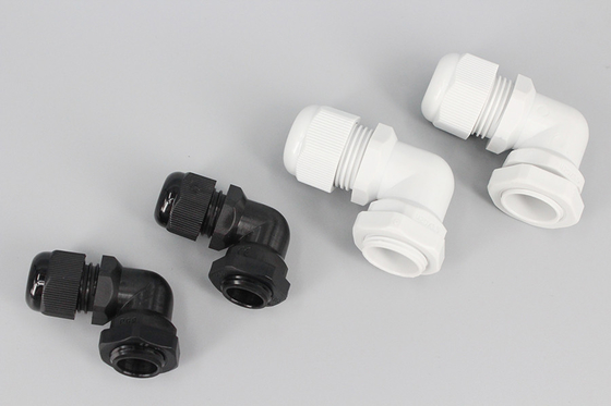DEMOELE New Material black and grey white IP68 waterproof Nylon Right Angle Cable Glands with CE certificate supplier